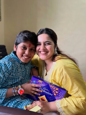 Janavi Jain Instagram - Happy rakhiii 🧚🏻♀️💕😍✨🎀