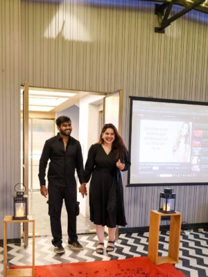 Janavi Jain Instagram - One month to this day and can’t believe it still you are my husband to be 🤯🤯🥹🤭❤️🧿
Making me believe in love , laughter and calmness. You’ve outgrown yourself just for me and i know it.
I love you then , i love you now and will love you forever 🥹❤️🧚🏻♀️🧿
.
#justjaanforeverandhumesha 🥹❤️