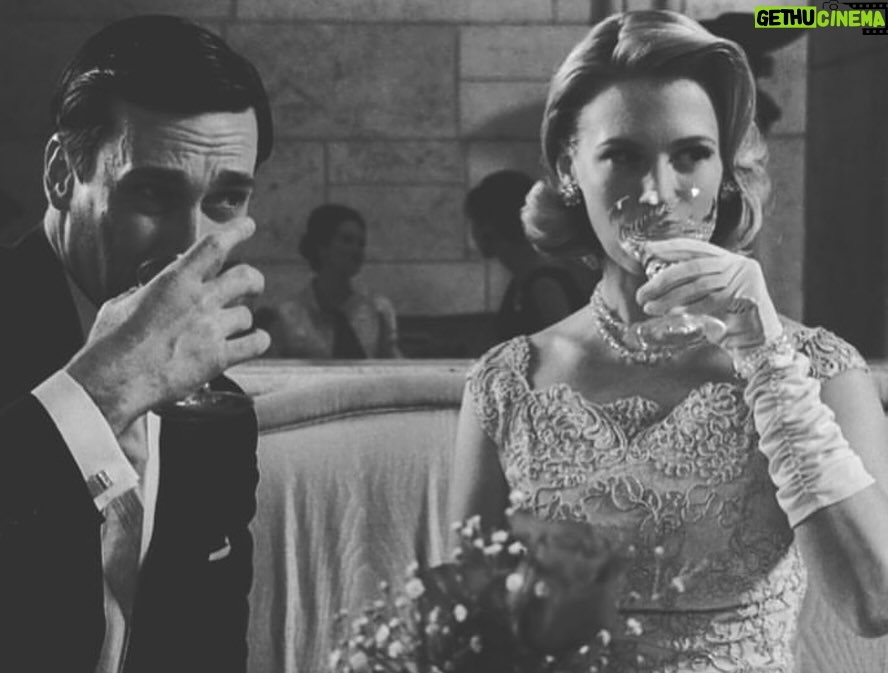 January Jones - 69.2K Likes - Matthew Weiner texted me this morning to inform me that Mad Men wrapped 10yrs ago today. God what a gift that show was/is. 
The costumes, the sets, the crew, the actors, the WRITING. The artistry in every department. 
So many memories it’s hard to pick, I was a baby but it’s all still so vivid in my mind. I always tried to request more challenge but less lines haha. I wanted to be a face actor, I don’t love my voice so I tried to lower my register for Betty. I liked the fear that I may fail. But Matt never let me fall. The maestro in every sense. Thank you to all the fans, from the beginning, and all the new fans as well. I miss her.