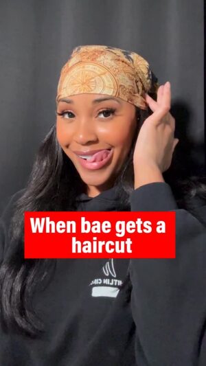Jasmine Luv Instagram - I’m officially banned at the barbershop now 🤷🏽‍♀️😂 But can you blame me!!! @tallguycarreviews_ 

Barber: @chilljosh
