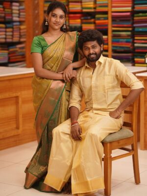 Jasmine Parveen Instagram - Saree and Vesti From @ramrajcottonofficial 
.
.
📸: @madurai_photography