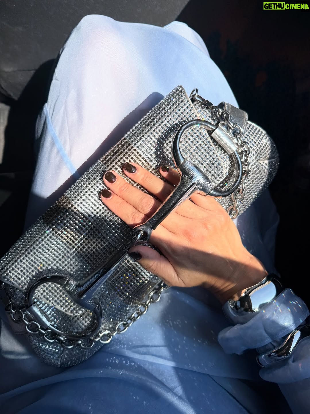 Jocelyn Osorio - 3 Likes - Metallic moments meet powder blue—outside @aquazzura 💙 #streetstyle #nyfw #nyfwstreetstyle
