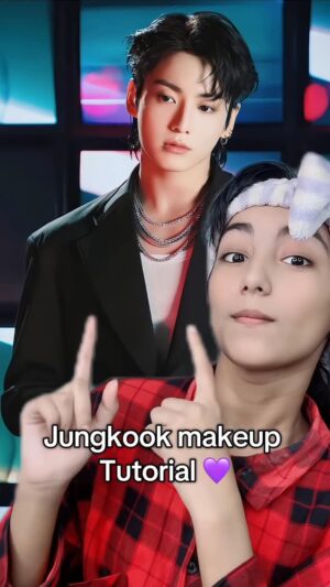 Joker Queen Instagram - Jungkook makeup tutorial 💜 #makeup #tutorial #kpop #reels #explorepage #joker_queen_2020
