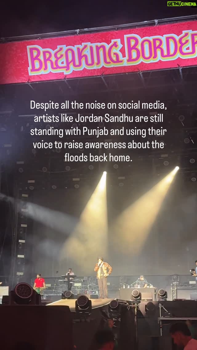 Joty Kaur - 3 Likes - One of the most powerful moments at Breaking Borders was when the stage became a platform for Punjab flood relief. 🌊💔 @jordansandhu was one of many who spoke out at the festival. These floods have displaced thousands of families, destroyed crops, and left children vulnerable without clean water, food, or shelter.

Music brings us together but awareness moves us to act. Let’s not just applaud, let’s support. ✊🏽

I’m sharing this so more of us can step up. Even small donations or shares go a long way. Trusted orgs helping right now: @khalsa_aid @unitedsikhs 

📌 Spread the word. Share the links. Punjab needs us. 

#PunjabFloods #BreakingBorders #reelsindia #reelspunjabi
