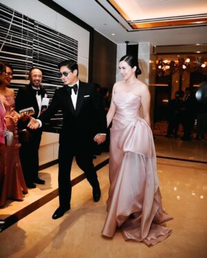 Julia Montes Instagram - ABS-CBN Ball 2025 — the best part? Walking in with you. To the man I love, you make every event unforgettable. Dressed to the nines with the one who makes my heart shine. 🩷✨ #brightertogether