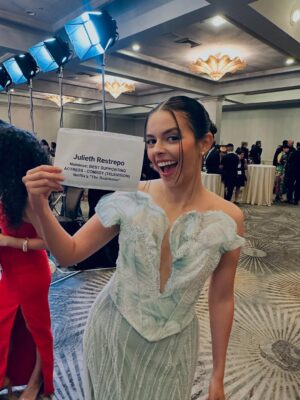 Julieth Restrepo Instagram - English below⬇️
Ya lo he dicho antes y lo vuelvo a decir: No gané esa noche pero me siento ganadora. Estar nominada a mis primeros premios internacionales, a unos premios que significan tanto para los latinos en Estados Unidos, que celebran lo que aportamos a esta industria y que sobre todo le recuerdan al mundo que nuestras historias importan. Que orgullo tan grande el que siento de ser Colombiana y de ser latina. GRACIAS @imagenfound por el honor de nominarme este año al lado de mis heroínas. Fue una noche absolutamente mágica e inolvidable. 
Styling @alejandramunozg 
MU @kc_beautyandskin 
Hair @tildebymatilde 
Dress @lyenzo 🇨🇴
PR: @conscioushollywoodpr @kellee_plascencia 
Gracias al mejor partner in crime de vida por siempre estar ahí @szuleta te amo!!!! Y gracias @tarapirnia724 @speedyhazelnut @carl.thiel por ser los mejores cheerleaders! 
.
I’ve said it before and I’ll say it again: I didn’t win that night, but I feel like a winner. Being nominated for my first international awards, for awards that mean so much to Latinos in the United States, that celebrate what we contribute to this industry and, above all, remind the world that our stories matter. I feel so proud to be Colombian and Latina. THANK YOU @imagenfound for the honor of nominating me this year alongside my heroines. It was an absolutely magical and unforgettable night.