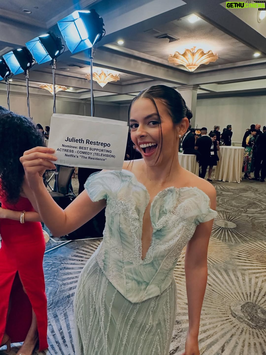 Julieth Restrepo - 4.6K Likes - English below⬇️
Ya lo he dicho antes y lo vuelvo a decir: No gané esa noche pero me siento ganadora. Estar nominada a mis primeros premios internacionales, a unos premios que significan tanto para los latinos en Estados Unidos, que celebran lo que aportamos a esta industria y que sobre todo le recuerdan al mundo que nuestras historias importan. Que orgullo tan grande el que siento de ser Colombiana y de ser latina. GRACIAS @imagenfound por el honor de nominarme este año al lado de mis heroínas. Fue una noche absolutamente mágica e inolvidable. 
Styling @alejandramunozg 
MU @kc_beautyandskin 
Hair @tildebymatilde 
Dress @lyenzo 🇨🇴
PR: @conscioushollywoodpr @kellee_plascencia 
Gracias al mejor partner in crime de vida por siempre estar ahí @szuleta te amo!!!! Y gracias @tarapirnia724 @speedyhazelnut @carl.thiel por ser los mejores cheerleaders! 
.
I’ve said it before and I’ll say it again: I didn’t win that night, but I feel like a winner. Being nominated for my first international awards, for awards that mean so much to Latinos in the United States, that celebrate what we contribute to this industry and, above all, remind the world that our stories matter. I feel so proud to be Colombian and Latina. THANK YOU @imagenfound for the honor of nominating me this year alongside my heroines. It was an absolutely magical and unforgettable night.