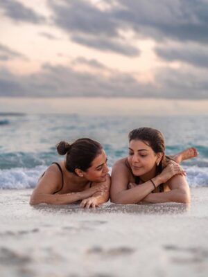 Kajal Aggarwal Instagram - Happiest birthday, my darling baby sister! (Though at this point, we might have to retire that word😝)
You’ve grown into such a beautiful, strong, and inspiring woman- inside and out. Watching you embrace life with grace, laughter, and courage fills my heart with pride. Here’s to all the incredible memories behind us and the magical moments still to come. Also, You’ve aged like fine wine- slightly more expensive, occasionally unpredictable, but always worth it. You wear every decade like such a queen! 👑
Happy birthday, my forever favourite troublemaker! Love you endlessly, you gorgeous grown up! 💫❤️ @nishaaggarwal