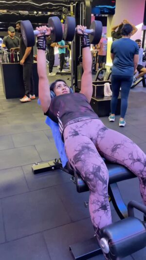 Kajal Gouswami Instagram - 🫣🤣 Workout with fun 🤩