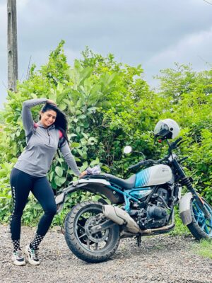 Kajal Gouswami Instagram - Riding isn’t just a passion, it’s a way of life. With each mile, I find a piece of myself. Let’s wander where the wifi is weak but the connection is strong. 🗺️❤️