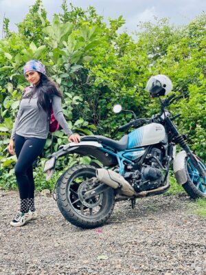 Kajal Gouswami Instagram - Riding isn’t just a passion, it’s a way of life. With each mile, I find a piece of myself. Let’s wander where the wifi is weak but the connection is strong. 🗺️❤️