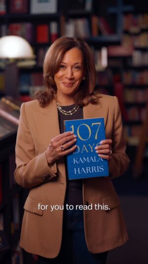 Kamala Harris Instagram - Writing 107 Days felt like living the campaign in reverse — rewinding each moment and experiencing it all over again. Behind every speech I gave, hand I shook, and story I told on the road, there were deeper layers, quiet reflections, and lessons learned.

This book is not a recap of our race. It is a candid and personal account of my journey — the shortest presidential campaign in modern history.

107 Days is out on September 23. I can’t wait for you to read it. Pre-order your copy at the link in my bio.