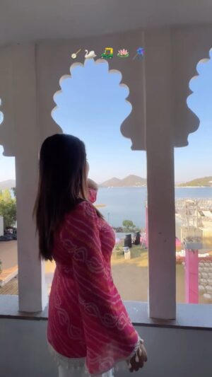 Kangan Khandelwal Instagram - Udaipur vibes 🪷🫶🏻🧿
Outfit from @kelin_official 
#lifeofk #udaipur #boho #love