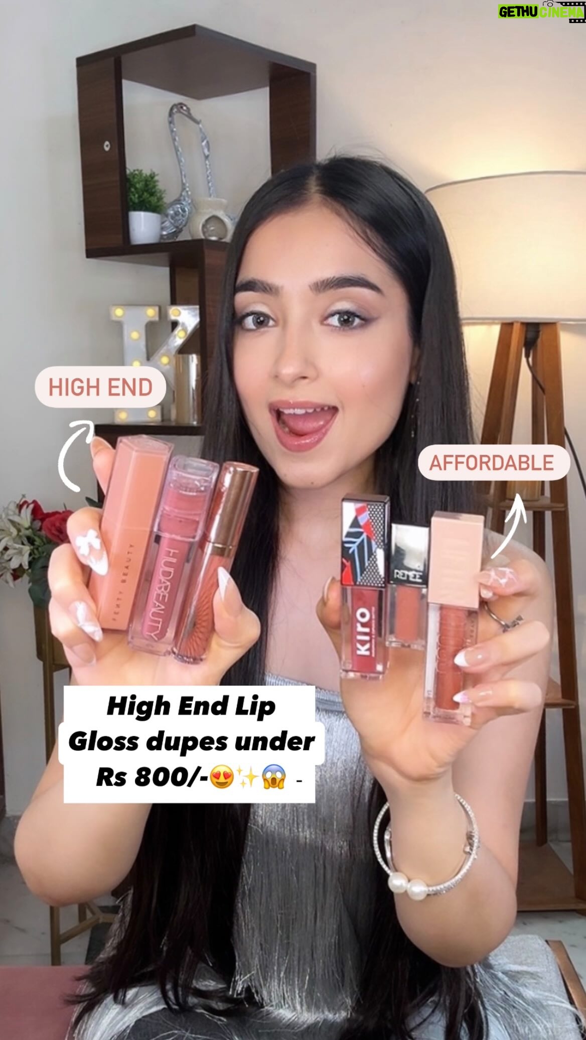 Kareena Tekwani - 8.2K Likes - Affordable Alternatives to High End Lip Glosses under Rs. 800/- 😱🥰

1) Charlotte Tilbury Gloss - Pillow Talk 
Alternative - @maybelline_ind Lifter Gloss (Topaz)

2) Huda Beauty Gloss - Bombshell
Alternative - @kirobeauty Lip Gloss ( Apricot Blush )

Fenty Beauty Gloss Stix - Fenty Glow
Alternative - @reneeofficial Lip Gloss (Nice & Nude)

It honestly took me a lot of effort and time to find the correct alternates, a lot of testing, reviews etc. made me find the exact ones! 

Even though the texture, formulation & feel can be different, but the shades are quite similar so incase you’re looking forward to saving up that money, you can give these a try✨

Let me know if you wanna see a PART-3🙈 & show your love if i helped save your money😍

#affordabledupes #lipglosses #makeupdupe #lippies #makeupfinds #bombshell #pillowtalk #fentyglow #alternatives #makeupalternatives #lipglossaddict