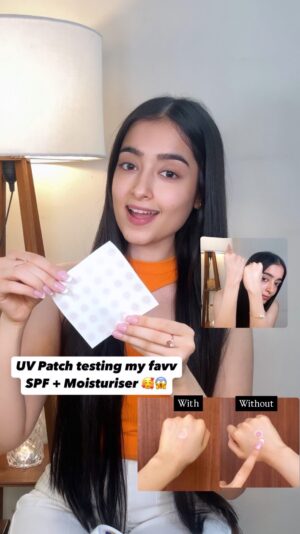 Kareena Tekwani Instagram - I had been searching for a lightweight moisturiser that offers a strong UV Protection all in 1, and finally NIVEA Soft Daily UV Light Moisturiser just got LAUNCHED 💙 

It offers 88% UV protection from Harmful Sun Rays, is lightweight & keeps my skin superr hydrated! Plus the UV patch test results legit prove the claims right! 

Totally love this, It’s a 10/10 for me🥰 

[UV Sticker Test, SPF Moisturiser, UV Protection, Patch Testing, Launch Alert, UV Sunscreen] 

|AD|#ProtectYourGlowWithSoftUV #NIVEASoftDailyUV #NIVEAIndia #Hydration #Moisturiser #UVProtection