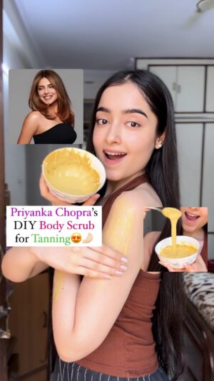 Kareena Tekwani Instagram - Priyanka Chopra’s DIY Body Scrub to Remove Tanning & get bright, soft, Glowing Skin 🤌🏻😱❤️
SOO i saw this video long back on Youtube and I definitely wanted to try it out, so here you go guys, my body definitely felt softer, shiny and WAYY more brighter than it actually was!✅
Ingredients-
1/2 Cup Gram Flour (Besan)
2 Tbsp Yogurt
1/2 Lemon
3-4 Tbsp Milk (or more if required)
1 Tbsp Sandalwood Powder (Chandan)
Pinch of Turmeric (Haldi)
P.S. You can use this mask on your face too, just ensure that you skip lemon since it isn’t good for your face, and for body it’s completely your choice if you wish to add lemon or not!
Let me know the results after your try it out🤌🏻
#homemadebodyscrub #diybodyscrub #priyankachopra #priyankachoprabodyscrub #tanning #diybrighteningmask #bodymask #diybodyscrub