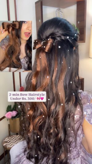 Kareena Tekwani Instagram - Easy wedding bow hairstyle hack🥰💍

Drop “bow” to get the links🩷
.
.
.
[ Cute Bow hairstyle, Pinterest Wedding Hairstyle, Savana Finds, Hair Wig, Bridesmaid Hairstyles, Wedding Season Look Ideas ]