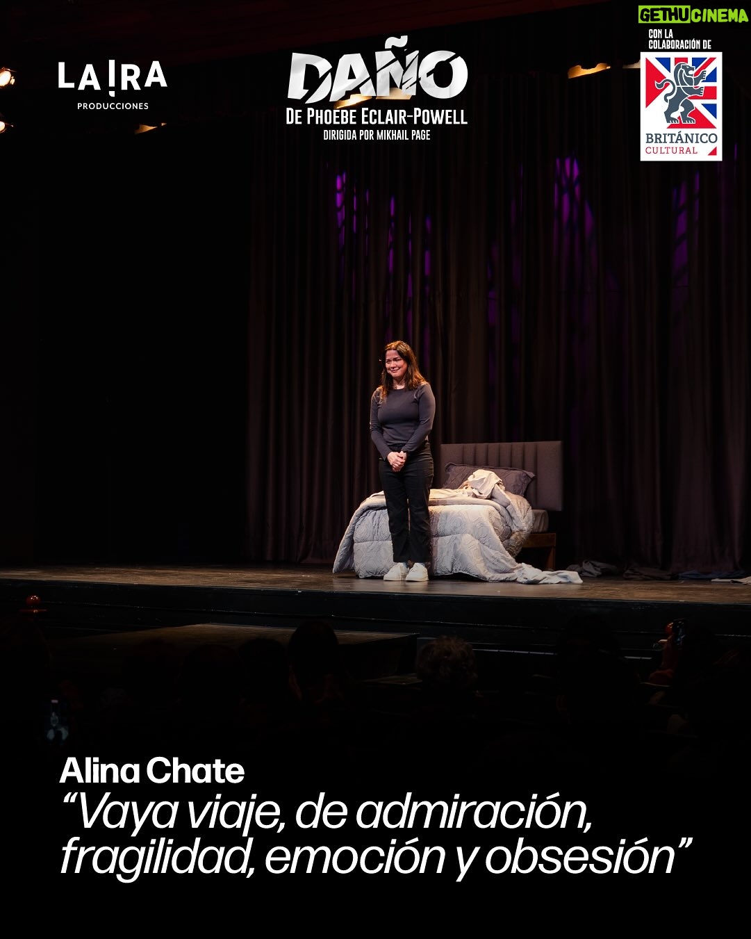 Karina Jordán - 50 Likes - 💬✨ Lo que dice el público sobre DAÑO 🖤

Cada función deja huella.
Gracias a todas las personas que ya vivieron esta historia intensa, retorcida y profundamente humana.
🎭 Karina Jordán, bajo la dirección de Mikhail Page, nos lleva por un viaje entre la admiración, la fragilidad y la obsesión.

Swipea 👉 para leer lo que dicen quienes ya la vieron.

📍 Teatro Británico
🗓️ Martes y miércoles, 8PM
🎟️ Entradas en @joinnus