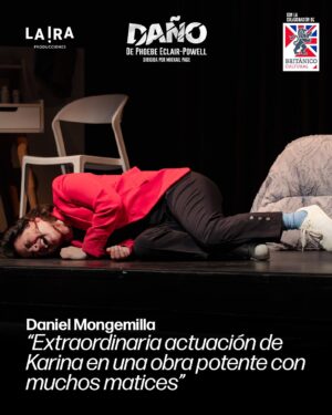 Karina Jordán Instagram - 💬✨ Lo que dice el público sobre DAÑO 🖤
Cada función deja huella.
Gracias a todas las personas que ya vivieron esta historia intensa, retorcida y profundamente humana.
🎭 Karina Jordán, bajo la dirección de Mikhail Page, nos lleva por un viaje entre la admiración, la fragilidad y la obsesión.
Swipea 👉 para leer lo que dicen quienes ya la vieron.
📍 Teatro Británico
🗓️ Martes y miércoles, 8PM
🎟️ Entradas en @joinnus