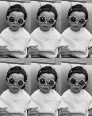 Katherine Escobar Farfan Instagram - Julio a blanco y negro