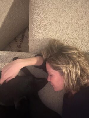 Katie Aselton Instagram - I would like to introduce you to the newest duplass... please meet FRANCES. our intention was to foster her, but from the second we laid eyes on her, we knew she was meant for us. she is sweet and goofy and so loving. best birthday present ever. 

thank you to @thearcofca for saving Fran. our family will be forever better for it. if you have the space in your life, fostering/rescuing is so rewarding. 
 
and yes. I know this is technically a "foster fail," but the whole point of fostering is to find a great home for these dogs, right?! well, we did. ITS OURS 🤗 sounds like a foster win for us.