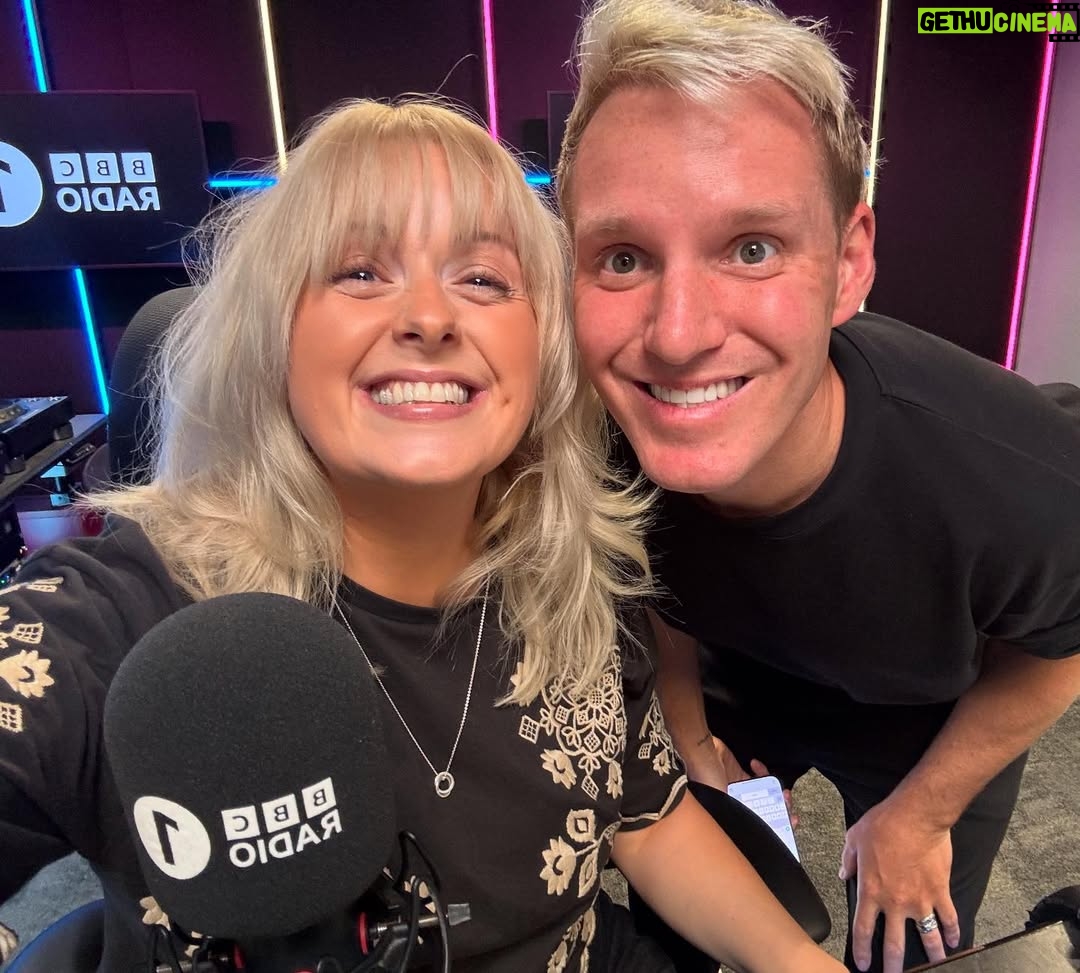 Katie Thistleton - 5.3K Likes - Two little blondies back on the radio! Look at this sweet lovely boy! Just missing our gorgeous @vicknhope 
So good to be back!!! @bbcradio1