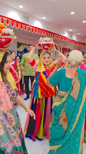 Kavya Ramani Instagram - Danced with all my heart in Mataji’s Garbo… where devotion meets celebration, and every step is a blessing!