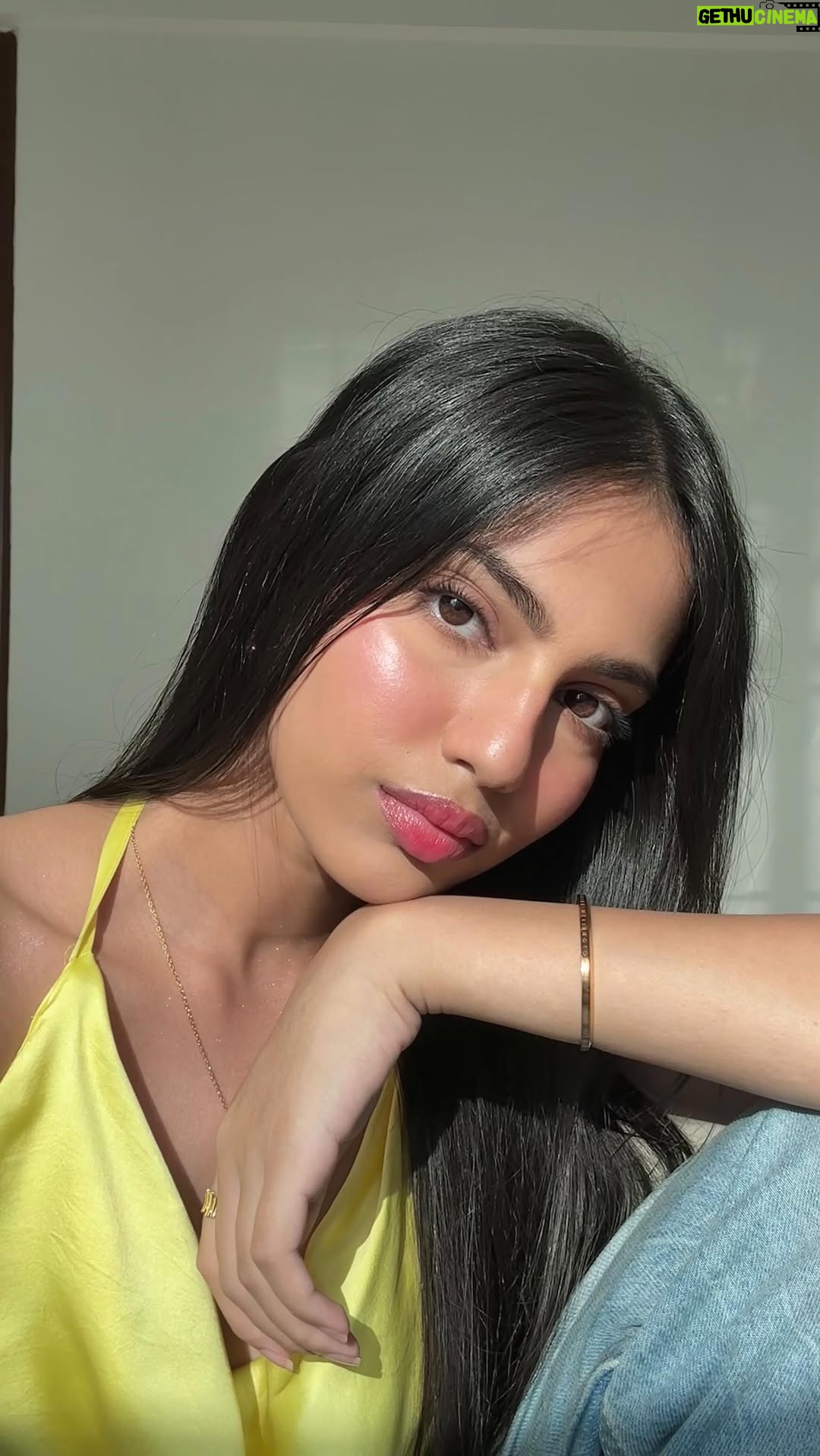 Khushi Hegde - 37.2K Likes - I just found the yummiest tint you need this summer, all thanks to @kaybykatrina 🧞‍♀️✨
Their new jelly wand comes in 3 shades, has a  super balmy and sheer formula and is literally summer in a swipe!!☀️ 

 #KayBeauty #KayByKatrina #MakeupThatKares #ItsKayToBeYou #JellyPop #SummerPop
#Ad