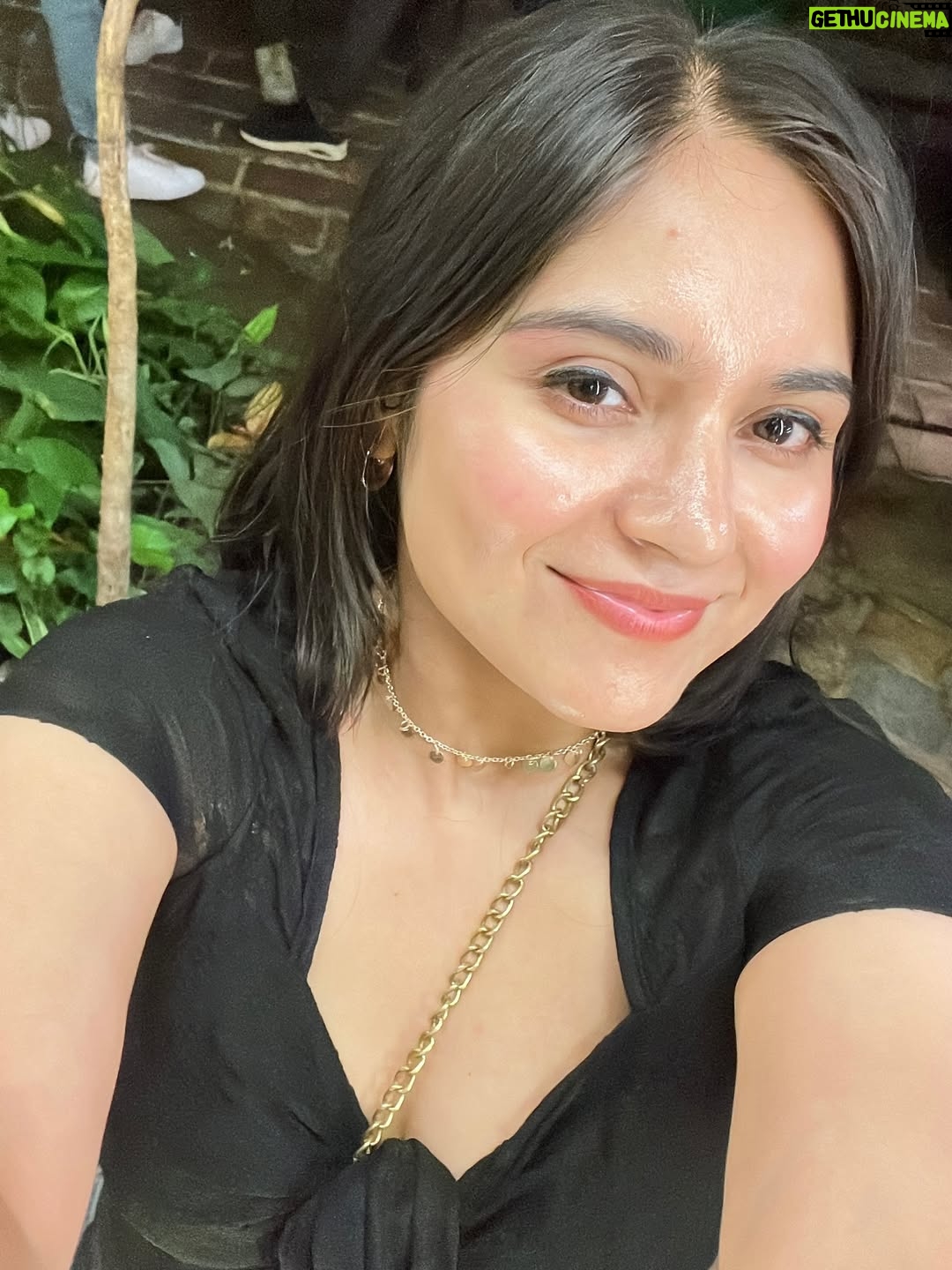Khyati Sharma - 639 Likes - That’s what real skin looks like, without filter and with some makeup/tint on. 
It’s not perfect like Paris filter, or what it looks like after full proof editing 
Real one is with open pores, dark spots, uneven skin tone, etc. 
Let’s not run after achieving ‘Perfection’ to look like some influencer on Instagram but improving our skin for what’s better for us.
.
.
.
[skin glow, natural glow, skin tint, healthy skin, skin treatment]