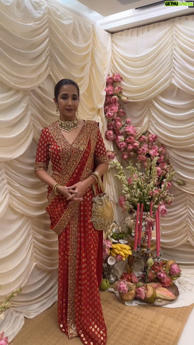 Krishika Lulla - 3.9K Likes - Like a red saree that ignites the night,  by @monishajaising  and jewelry that adorns the heart,  By @jet_gems  may your love shine brighter than the stars on this Karva Chauth. Wishing you a day filled with devotion, beauty, and the warmth of eternal love. ❤️🌕#karvachauth2025🌙🌝❤️ #Love #traditional_look