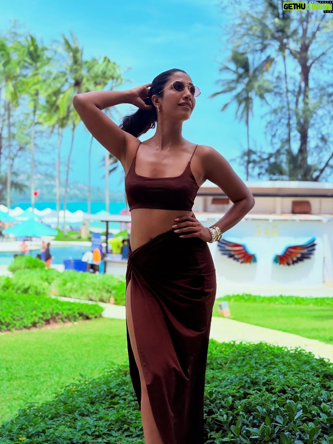 Krutika Solanki - 471 Likes - 📍 @saii.lagunaphuket 
.
Second time here and i am already waiting to GO AGAIN 😝🦋 
Beach baby always ❤️ 
.
#brown #coordset #phuket #vacationfit #beachwear #outfit #love #saiilagunaphuket