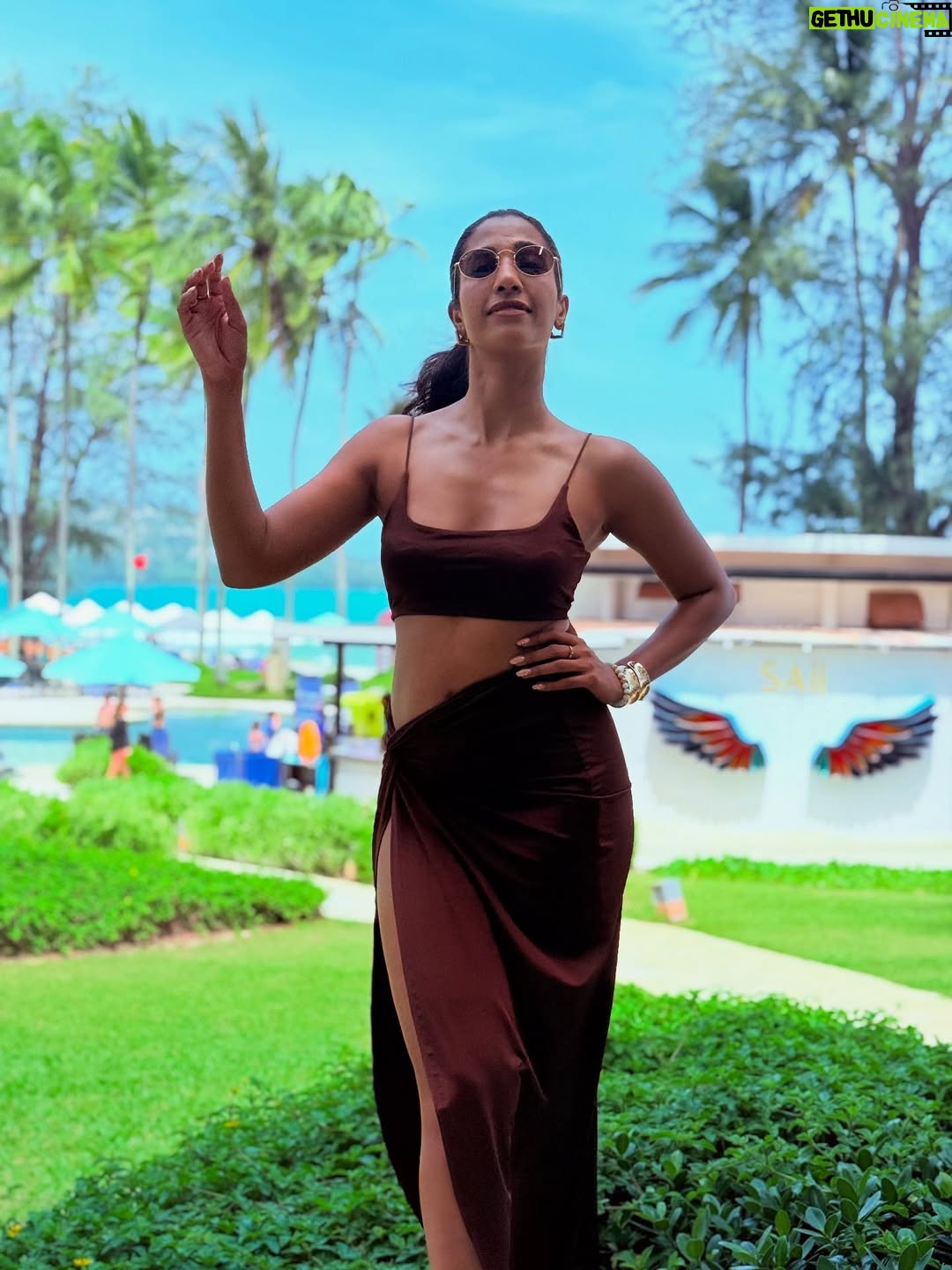 Krutika Solanki - 471 Likes - 📍 @saii.lagunaphuket 
.
Second time here and i am already waiting to GO AGAIN 😝🦋 
Beach baby always ❤️ 
.
#brown #coordset #phuket #vacationfit #beachwear #outfit #love #saiilagunaphuket