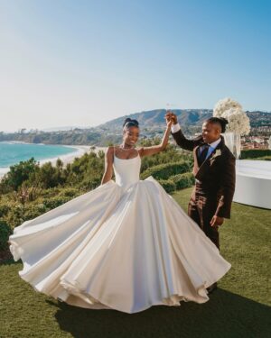 LaToya Tonodeo Instagram - THIS is LOVE 🤎🔒
Thank you @essence 

Thank you Victoria Oluloye for the beautiful article

💍 Intimate   Beautiful. Surrounded by immediate family and a few of our closest friends. We said “I do!”🥂 to our newest chapter of continued LOVE 🤎

Planners: @luckydayeventsco
Venue: @ritzcarltonlagunaniguel
📸 Photography: @pervak_photography 
 📸 Photography: @mr_dadams
Video: @katepervak 
Gown:
@nicolefeliciacouture @jaxonjamescouturebridal
Custom Suit Designer: @OctaviusTerry
Stylist: @fernlegadoe
Jewelry: Razmik & Armen Ghazarians
Custom Wedding band: Joe Bacha
Gown Tailoring: @jilaatelier
Bridal Concierge: @lipstickandjollof 
Brides Shoes:  @jimmychoo 
Makeup: @bryanmendez
Brides Hair: @sosheargenius 
Grooms Hair: @hairstoryhair @sisterlock_consultant_shell 
Barber: @kstheimageconsultant 
Florals: @Flowers_by_margo @thepurplerose.la 
Cake: @Cocoaberrycakeco
Violist: @JeremyxGreen
DJ: @djthirtytwo 
Watercolor Artist: @artmusicmaryjane
Signage: @MadeandTrue