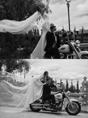 Lapassalan Jiravechsoontornkul Instagram - Two souls, one ride. Til the end of the road🤘🏼🖤
Venue : @lachapellebangkok 
Photographer : @tadavarich @kpetlada 
Dress : @sretsisofficial @giftratree_studio @phachas.bridal 
@goldengoose 
Stylist : @allybunnyruth 
Make up & Hair : @puffpoy & @teethory
Accessories: @kavantsharart @_pattaraphan_