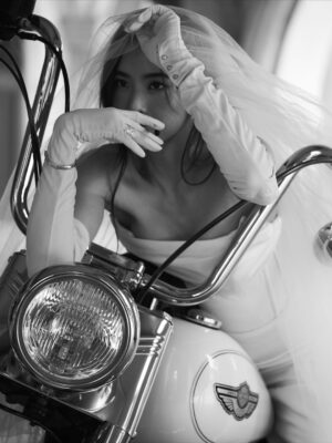 Lapassalan Jiravechsoontornkul Instagram - Two souls, one ride. Til the end of the road🤘🏼🖤
Venue : @lachapellebangkok 
Photographer : @tadavarich @kpetlada 
Dress : @sretsisofficial @giftratree_studio @phachas.bridal 
@goldengoose 
Stylist : @allybunnyruth 
Make up & Hair : @puffpoy & @teethory
Accessories: @kavantsharart @_pattaraphan_