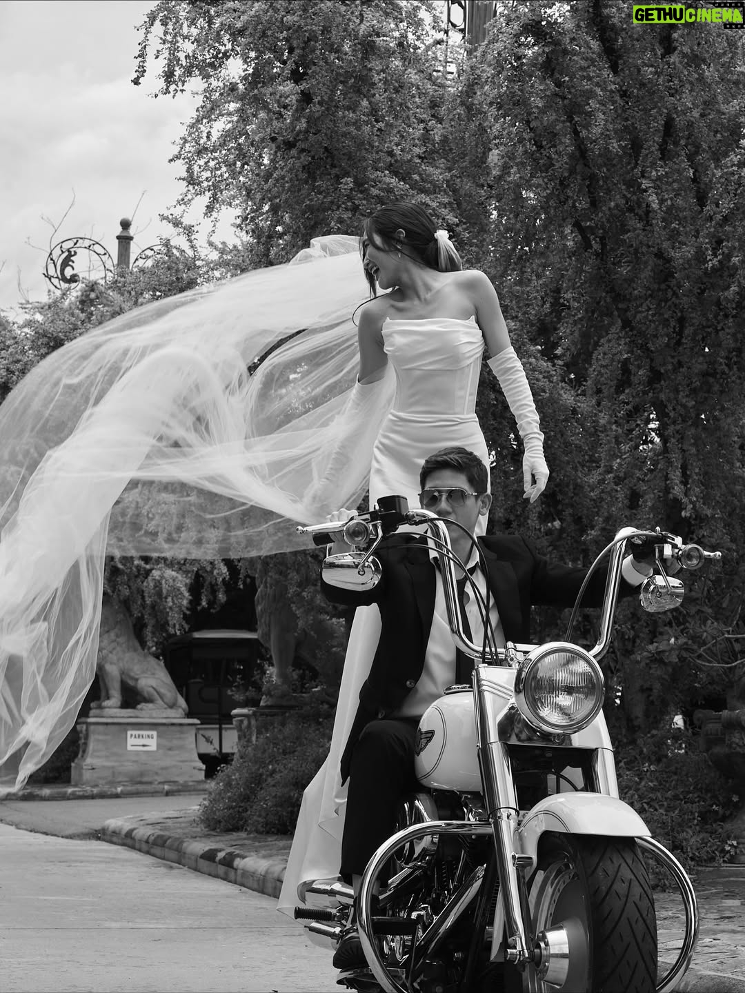 Lapassalan Jiravechsoontornkul - 212.4K Likes - Two souls, one ride. Til the end of the road🤘🏼🖤
Venue : @lachapellebangkok 
Photographer : @tadavarich @kpetlada 
Dress : @sretsisofficial @giftratree_studio @phachas.bridal 
@goldengoose 
Stylist : @allybunnyruth 
Make up & Hair : @puffpoy & @teethory
Accessories: @kavantsharart @_pattaraphan_