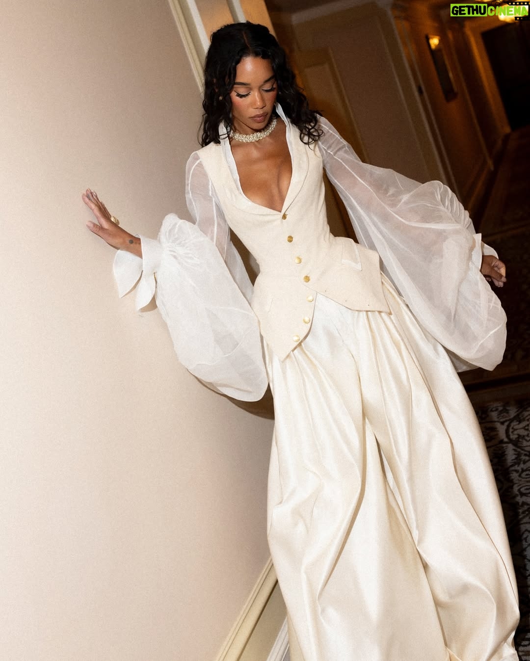 Laura Harrier - 174.3K Likes - thank you so much anna and @voguemagazine for having me at this years met gala. thank you @zacposen for being the absolute best date i loved this @gap look so much 🖤