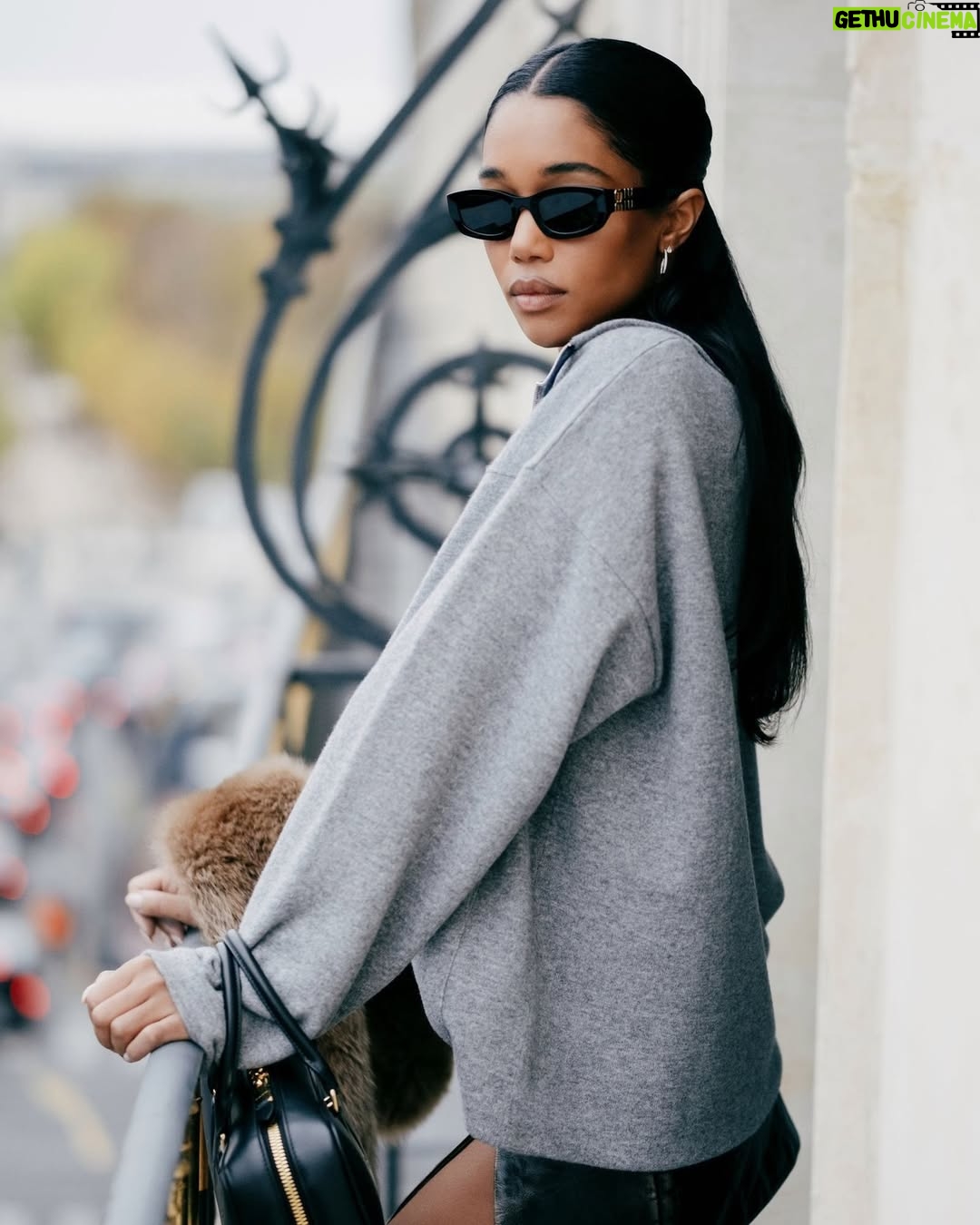Laura Harrier - 12.4K Likes - After making her runway debut in last season’s @MiuMiu show, #LauraHarrier was a guest for the SS26 presentation – her first time witnessing Miuccia Prada’s designs from the front row. At the link in bio, the It-girl shares her Parisian diary with #BritishVogue. 

Photographed by @OliverHolms.