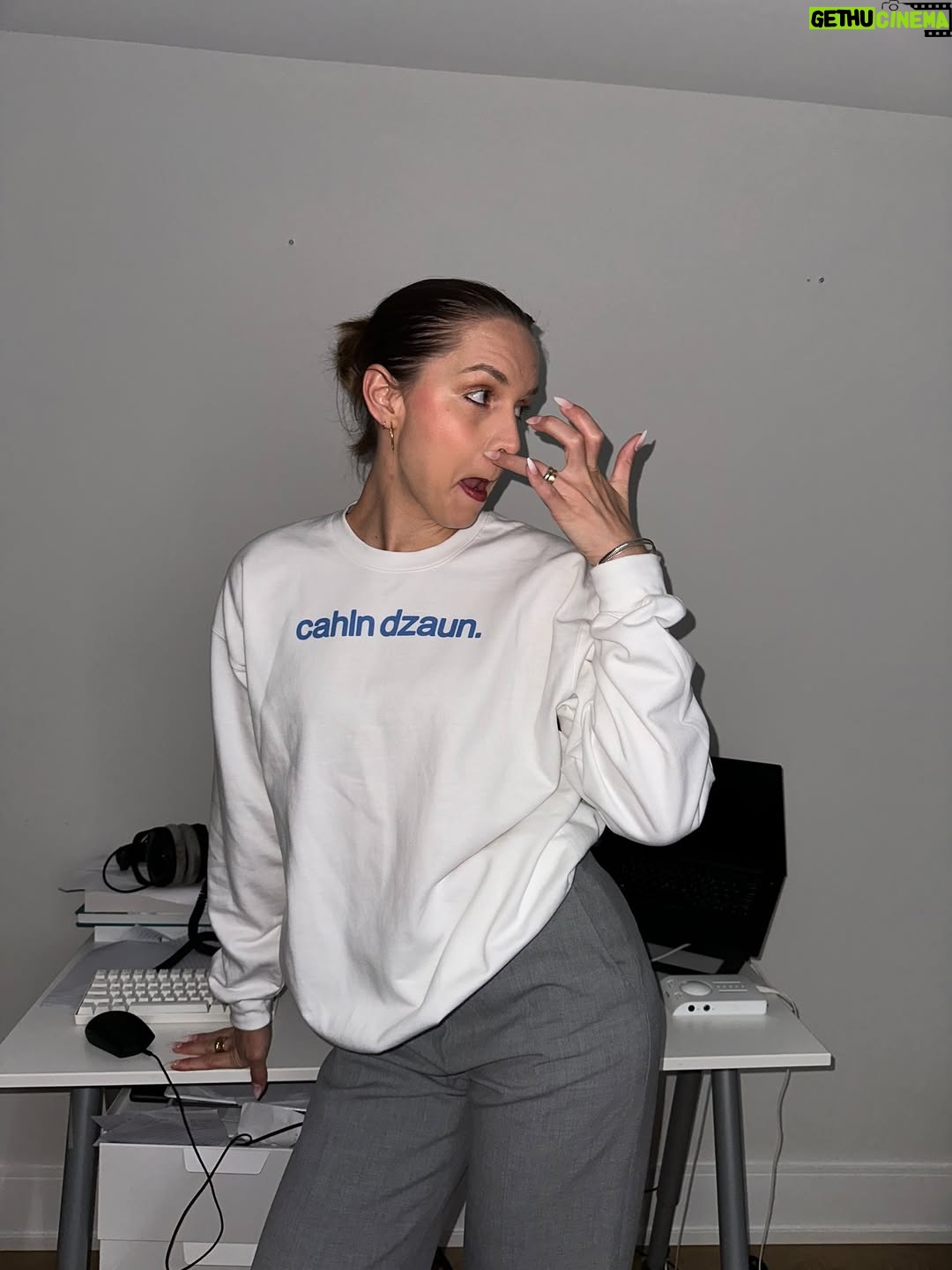 Laura Ramoso - 90.4K Likes - Ehhh scusa, Chiara merch is HERE. Okay? Cahln dzaun, signora. Cahrlm…..dzoun. 

Available for purchase on my website at my link in bio! 

🌍 Worldwide shipping!
🧍‍♀️ Unisex
🩶 Sweatshirt also comes in vintage grey

MY FIRST MERCH DROP WOW, I’m so excited to share these with you!!! We all have to cahln dzaun but I cannot keep cahrln!!! 

Designed by @kylefornow !!