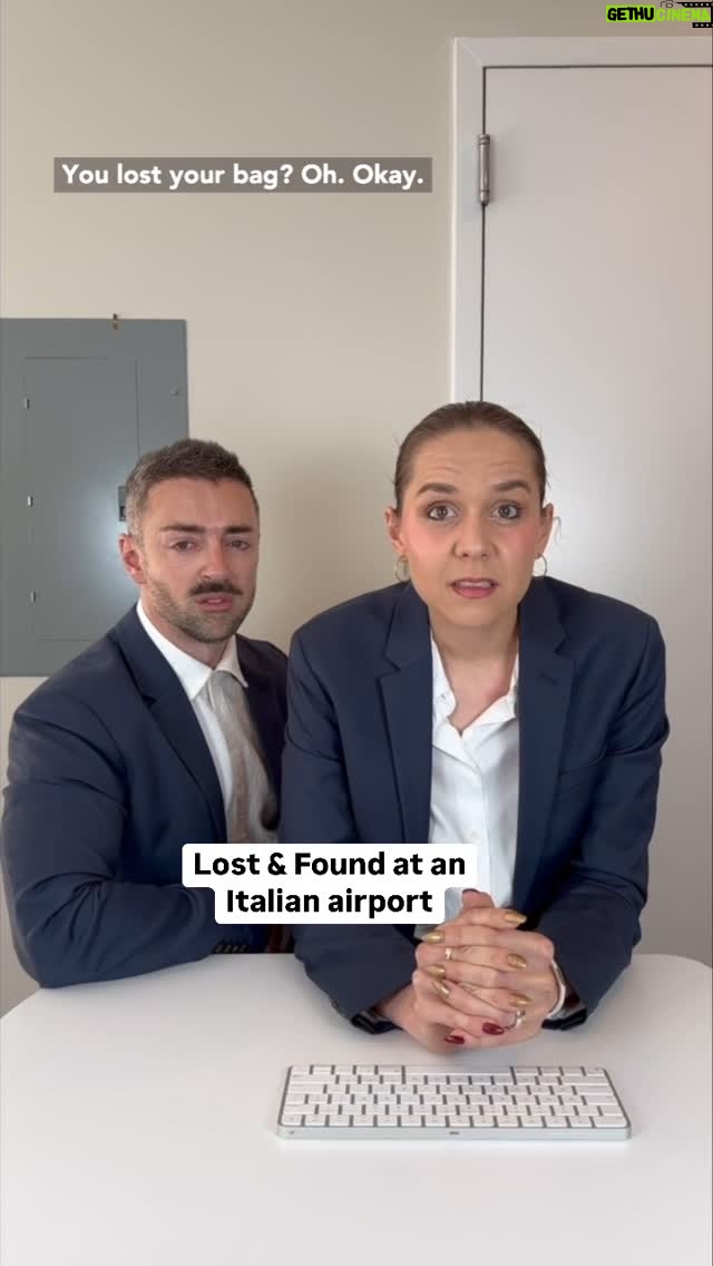 Laura Ramoso - 482.4K Likes - Really putting the “lost” in Lost & Found 🧳 @matteolane 
.
.
.
.
.
#italy #italytravel #italytrip #italian #italianculture #italianstyle #italylife #italytravel #italy🇮🇹 #tourist #tourism #americantourist #cultureclash #americansabroad #italianmemes #usamemes #satire #pov #midtwenties #discover #tourists #italia #memeitalia #italiani #airport #airportlife #europe #eurosummer #aeroporto #matteolane