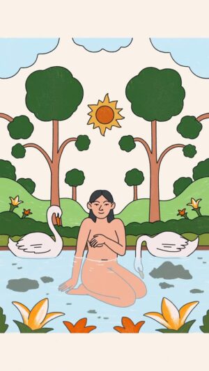 Laura White Instagram - Still life 🦢☀️ (might make this a print 🤔)
.
.
#animation #illustration #procreate #framebyframe #garden #art #artwork #nature #drawing #digitalart #2danimation