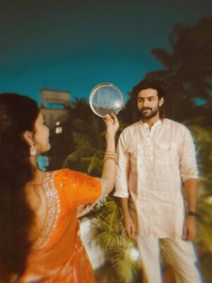Lavanya Tripathi Instagram - His love on my hands, our baby in my arms ..
This Karwa Chauth will forever stay close to my heart❤️ 🧿