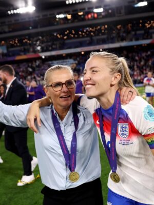 Leah Williamson Instagram - Back to back. 
European Champions, again❤️🤍