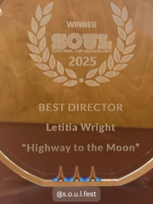 Letitia Wright Instagram - 🏆🏆🏆 BEST DIRECTOR 🏆🏆🏆 

Congratulations to @letitiawright who won Best Director for HIGHWAY TO THE MOON at #SOULFest this weekend ✨ 

-
-
-

#ABFFGlobalLondon #SOULFest #SonyPictures @sonypictures @sonypicturesuk #film #filmfestival #filmfestivals #cinema #bfi #movies #blackfilmmakers #blackcinema #letitiawright #highwaytothemoon