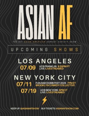 Lilan Bowden Instagram - 𝗟𝗔 this could be fun 👀 //////////////
𝗗𝗔𝗧𝗘 7.09.25
𝗧𝗜𝗠𝗘 8:30pm
𝗩𝗘𝗡𝗨𝗘 @ucbtla
𝗧𝗜𝗖𝗞𝗘𝗧𝗦 asianafshow.com {link in bio}

𝙁𝙚𝙖𝙩𝙪𝙧𝙞𝙣𝙜
𝗦𝗣𝗘𝗖𝗜𝗔𝗟 𝗚𝗨𝗘𝗦𝗧 Teo Briones @theteobriones
{Final Destination: Bloodlines ⋆ Chucky}

𝗦𝗧𝗔𝗡𝗗-𝗨𝗣 Sherry Cola @shrrycola
{Nobody Wants This ⋆ Joy Ride ⋆ Good Trouble}

𝗖𝗛𝗔𝗥𝗔𝗖𝗧𝗘𝗥 Cam Gavinski @camgavinski 
{UCB}

𝗦𝗞𝗘𝗧𝗖𝗛 Please Take Off Your Shoes @ptoysshow
 ⋆ Arpit Jain @introducingarpit
 ⋆ Tara Joshi @thetarajoshi 
 ⋆ Sachin Kumar @sckachi
 ⋆ Nakul Makkad @nakmakk
 ⋆ Jaz Saini @sincerelyxjaz
 ⋆ Sahana Srinavasan @sahana__srinivasan

𝗩𝗢𝗟𝗧𝗥𝗢𝗡 @voltronafshow
 ⋆ Lilan Bowden @yourfriendlilan
 ⋆ Sarah Claspell @claspy
 ⋆ Kim Cooper @kimcoopie

𝗚𝗨𝗘𝗦𝗧 𝗜𝗠𝗣𝗥𝗢𝗩𝗜𝗦𝗘𝗥𝗦
 ⋆ Allyn Pintal @heyallyn
 ⋆ Rekha Shankar @rekha_s
 ⋆ Tao Yang @tyang209

𝗜𝗠𝗣𝗥𝗢𝗩 Gaysian AF @gaysianafshow
 ⋆ DarylJim @jamie_ary
 ⋆ Jiavani @jiavani
 ⋆ Alex Song-Xia @alexsongxia
 ⋆ Ruha Taslimi @ruhataslimi

𝗛𝗢𝗦𝗧𝗦 Lilan Bowden ⋆ Sarah Claspell

ʟɪɴᴇ-ᴜᴘ ꜱᴜʙᴊᴇᴄᴛ ᴛᴏ ᴄʜᴀɴɢᴇ

𝗔𝗦𝗜𝗔𝗡 𝗔𝗙 𝗟𝗢𝗦 𝗔𝗡𝗚𝗘𝗟𝗘𝗦 𝗣𝗥𝗢𝗗𝗨𝗖𝗘𝗥𝗦
Lilan Bowden ⋆ Will Choi ⋆ Sarah Claspell ⋆ Allyn Pintal

𝗔𝗦𝗜𝗔𝗡 𝗔𝗙 𝗟𝗘𝗔𝗗 𝗣𝗥𝗢𝗗𝗨𝗖𝗘𝗥 Will Choi 
𝗔𝗦𝗜𝗔𝗡 𝗔𝗙 𝗔𝗦𝗦𝗢𝗖𝗜𝗔𝗧𝗘 𝗣𝗥𝗢𝗗𝗨𝗖𝗘𝗥 Tae Yoo @taesian

𝗧 𝗜 𝗖 𝗞 𝗘 𝗧 𝗦 ⋆ 𝗢 𝗡 ⋆ 𝗦 𝗔 𝗟 𝗘 ⋆ 𝗡 𝗢 𝗪

ϟ