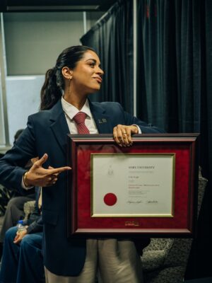 Lilly Singh Instagram - I am Dr. Singh 👩🏽‍⚕️👩🏽‍🎓

Words can’t even begin to describe what an immense honour it is to receive a doctorate from my very own @yorkuniversity. I’m truly having a hard time processing it.

When I started my career in entertainment, I was terrified. Terrified of whether I’d make something of myself… and even more terrified of whether I’d make my parents proud. We’ve all heard the stereotype about Brown parents wanting their kids to be a doctor, lawyer, or engineer, and let’s be honest, it’s usually true. But that’s because, to them, those paths represented stability. And at the end of the day, all parents really want is for their kids to be safe and able to make a living.

I went against the grain in every possible way. But the universe has a wild sense of humour… because somehow, this path led me to bring home a PhD after all.

I’m so grateful I could give them this moment after everything they’ve given me.

God is great 🙏🏽

When you see me on the streets, please refer to me as Dr. Daddy Singh.