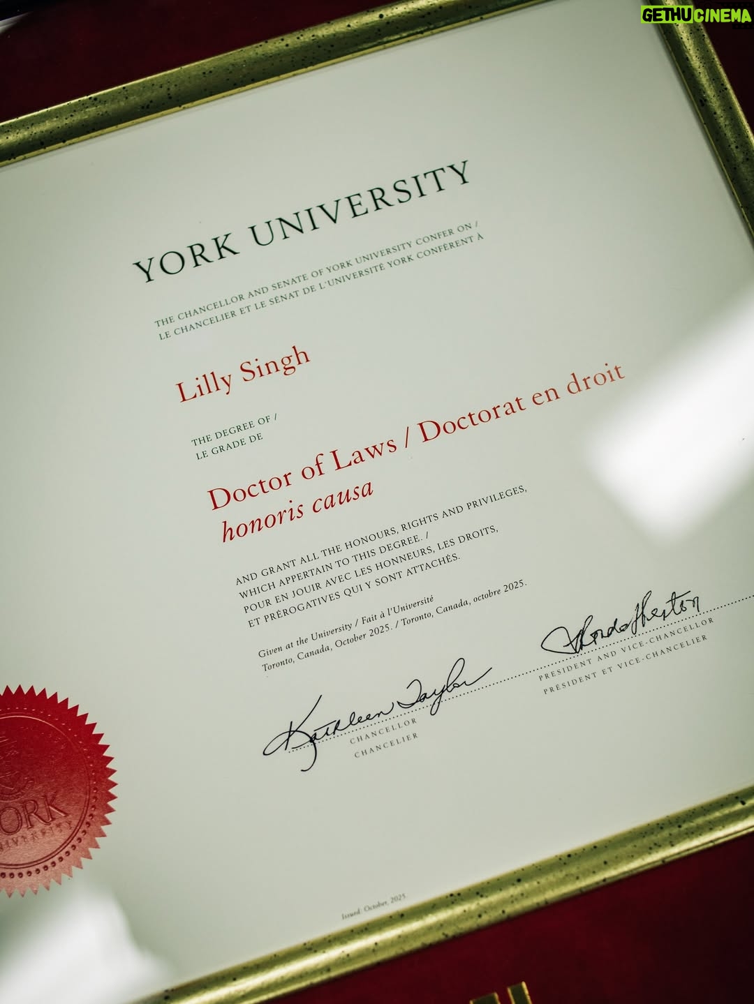 Lilly Singh - 353.2K Likes - I am Dr. Singh 👩🏽‍⚕️👩🏽‍🎓

Words can’t even begin to describe what an immense honour it is to receive a doctorate from my very own @yorkuniversity. I’m truly having a hard time processing it.

When I started my career in entertainment, I was terrified. Terrified of whether I’d make something of myself… and even more terrified of whether I’d make my parents proud. We’ve all heard the stereotype about Brown parents wanting their kids to be a doctor, lawyer, or engineer, and let’s be honest, it’s usually true. But that’s because, to them, those paths represented stability. And at the end of the day, all parents really want is for their kids to be safe and able to make a living.

I went against the grain in every possible way. But the universe has a wild sense of humour… because somehow, this path led me to bring home a PhD after all.

I’m so grateful I could give them this moment after everything they’ve given me.

God is great 🙏🏽

When you see me on the streets, please refer to me as Dr. Daddy Singh.