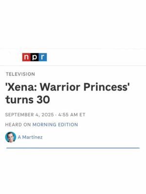 Lucy Lawless Instagram - I want to thank the team at NPR for making us sound smarter than we are! Especially thanks to A Martinez! 

*Full article link in my bio*

#Xena30 @npr