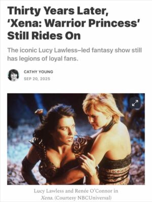 Lucy Lawless Instagram - Crikey! Here’s one of the most comprehensive round ups of the last 30 Xena-rific years. Many, many thanks to @bulwarkonline and @CathyYoung!! Love youse.