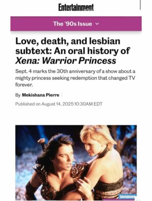 Lucy Lawless Instagram - Wow! Thanks to @mekishana Pierre for this really cool new form of article. She’s cut it together like a documentary. Fantastic. I especially love the quotes from Bruce Campbell @shemp_malone #xena

link in bio to full article